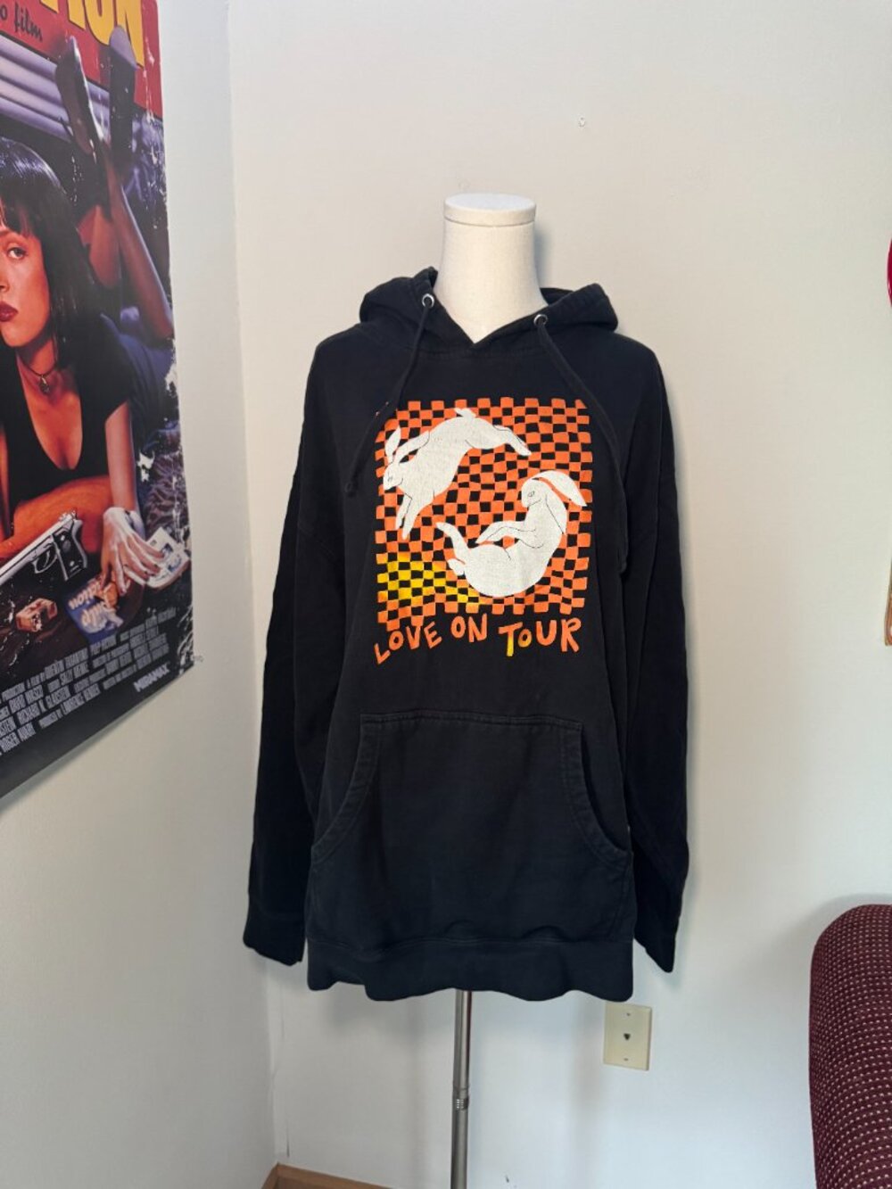 Harry Styles Love on Tour Black and Orange Hooded Concert Sweatshirt - Picture 6 of 13